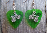 CLEARANCE Bicycle Charm Guitar Pick Earrings - Pick Your Color