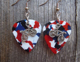 CLEARANCE Bicycle Charm Guitar Pick Earrings - Pick Your Color