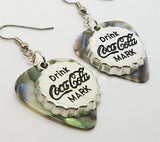 CLEARANCE Coca Cola Bottle Cap Charm Guitar Pick Earrings - Pick Your Color