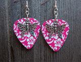 CLEARANCE Butterfly Charm Guitar Pick Earrings - Pick Your Color