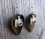 CLEARANCE Camera Charm Guitar Pick Earrings - Pick Your Color