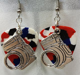 CLEARANCE Modern Camera Guitar Pick Earrings - Pick Your Color