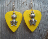 CLEARANCE Cat Charm Guitar Pick Earrings - Pick Your Color
