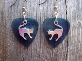 CLEARANCE Cat Arching Back Charm Guitar Pick Earrings - Pick Your Color