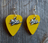 CLEARANCE Cat Lying Down Charm Guitar Pick Earrings - Pick Your Color