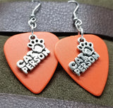 CLEARANCE Cat Person Charm Guitar Pick Earrings - Pick Your Color