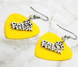 CLEARANCE Cat Person Charm Guitar Pick Earrings - Pick Your Color