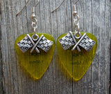 CLEARANCE Checkered Flag Charm Guitar Pick Earrings - Pick Your Color