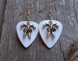 CLEARANCE Crossed Candy Cane Charm Guitar Pick Earrings - Pick Your Color