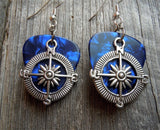 CLEARANCE Compass Charm Guitar Pick Earrings - Pick  Your Color