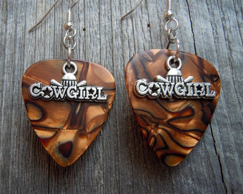 CLEARANCE Cowgirl Charm Guitar Pick Earrings - Pick Your Color