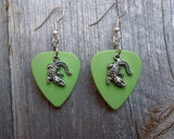 Crocodile or Alligator Charm Guitar Pick Earrings - Pick Your Color