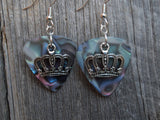 CLEARANCE Crown Charm Guitar Pick Earrings - Pick Your Color