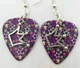 CLEARANCE Jughead Crown Charm Guitar Pick Earrings - Pick Your Color