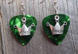 CLEARANCE Princess Crown Charm Guitar Pick Earrings - Pick Your Color
