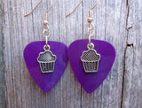 CLEARANCE Cupcake Guitar Pick Earrings - Pick Your Color