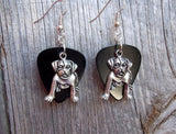 CLEARANCE Large Dog Charm Guitar Pick Earrings - Pick Your Color