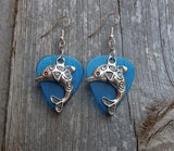 CLEARANCE Dolphin Charm Guitar Pick Earrings - Pick Your Color