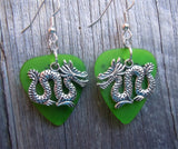 CLEARANCE Serpentine Style Dragon Charm Guitar Pick Earrings - Pick Your Color