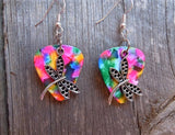 Dragonfly Charm Guitar Pick Earrings - Pick Your Color