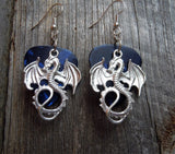 CLEARANCE Large Dragon Charm Guitar Pick Earrings - Pick Your Color