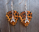 CLEARANCE Eiffel Tower 3D Charm Guitar Pick Earrings - Pick Your Color