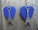 CLEARANCE Eiffel Tower Charm Guitar Pick Earrings - Pick Your Color