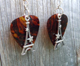 CLEARANCE Eiffel Tower with a Star Guitar Pick Earrings - Pick Your Color