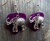 CLEARANCE Elephant Charm Guitar Pick Earrings - Pick Your Color