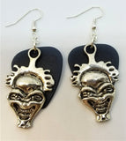 CLEARANCE Evil Clown Charm Guitar Pick Earrings - Pick Your Color