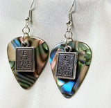 Eye Chart Charm Guitar Pick Earrings - Pick Your Color