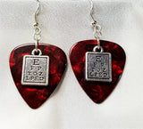 Eye Chart Charm Guitar Pick Earrings - Pick Your Color