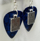 Eye Chart Charm Guitar Pick Earrings - Pick Your Color