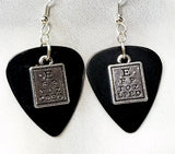 Eye Chart Charm Guitar Pick Earrings - Pick Your Color