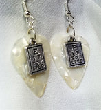 Eye Chart Charm Guitar Pick Earrings - Pick Your Color