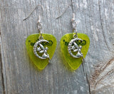 CLEARANCE Fairy on the Half Moon Charm Guitar Pick Earrings - Pick Your Color