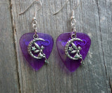 CLEARANCE Fairy on the Half Moon Charm Guitar Pick Earrings - Pick Your Color