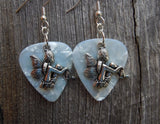 CLEARANCE Fairy Sitting Sideways Charm Guitar Pick Earrings - Pick Your Color
