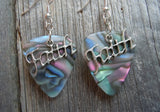 CLEARANCE Faith Text Charms Guitar Pick Earrings - Pick Your Color