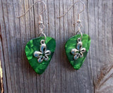 CLEARANCE Funky Flower Charm Guitar Pick Earrings - Pick Your Color