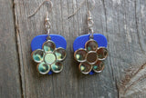 CLEARANCE Large Daisy Flower Charm Guitar Pick Earrings - Pick Your Color