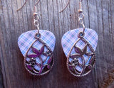 CLEARANCE Flowers in a Teardrop Charm Guitar Pick Earrings - Pick Your Color