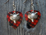 CLEARANCE Fox Charm Guitar Pick Earrings - Pick Your Color