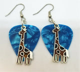 CLEARANCE Brown Giraffe Charm Guitar Pick Earrings - Pick Your Color