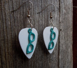 CLEARANCE Teal Glasses Charms Guitar Pick Earrings - Pick Your Color