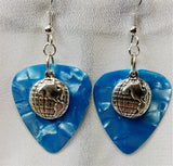 CLEARANCE Globe Charm Guitar Pick Earrings - Pick Your Color