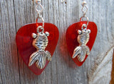 CLEARANCE Goldfish Charm Guitar Pick Earrings - Pick Your Color