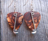 Golfing Charm Guitar Pick Earrings - Pick Your Color