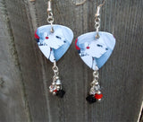 Girl with Attitude Guitar Pick Earrings with Crystal Dangles