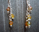 Beautiful Elf Woman Guitar Pick Earrings with Swarovski Crystal Dangles